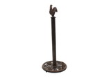 Handcrafted Model Ships K-0585A-rc-Toilet Rustic Copper Cast Iron Rooster Extra Toilet Paper Stand 15