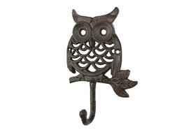 Handcrafted Model Ships K-0613-Cast-Iron Cast Iron Owl Hook 6"