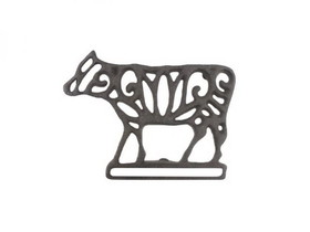 Handcrafted Model Ships k-0691-cast-iron Cast Iron Cow Kitchen Trivet 7"