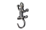 Handcrafted Model Ships K-0816-Silver Rustic Silver Cast Iron Lizard Hook 6
