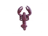 Handcrafted Model Ships K-0824-WW-Red Vintage Red Whitewashed Cast Iron Wall Mounted Lobster Hook 5