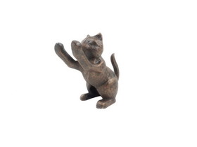Handcrafted Model Ships K-0892A-rc Rustic Copper Cast Iron Cat Door Stopper 5"