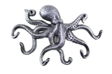 Handcrafted Model Ships K-0942-silver Antique Silver Cast Iron Octopus Hook 11"