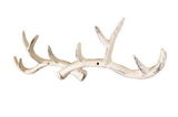 Handcrafted Model Ships K-0962-W Whitewashed Cast Iron Antler Wall Hooks 15"