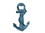 Handcrafted Model Ships K-1038-dark-blue Rustic Dark Blue Whitewashed Cast Iron Anchor Bottle Opener 5"
