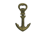Handcrafted Model Ships K-1086B-gold Rustic Gold Cast Iron Anchor Bottle Opener 5