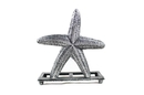 Handcrafted Model Ships K-1407-silver Antique Silver Cast Iron Starfish Napkin Holder 6