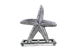 Handcrafted Model Ships K-1407-silver Antique Silver Cast Iron Starfish Napkin Holder 6"