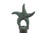 Handcrafted Model Ships K-1414A-seaworn-Toilet Rustic Seaworn Blue Cast Iron Starfish Extra Toilet Paper Stand 15&quot;