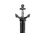Handcrafted Model Ships K-1414B-silver Antique Silver Cast Iron Anchor Paper Towel Holder 16"