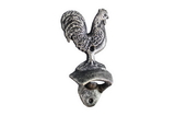 Handcrafted Model Ships K-1458-Silver Rustic Silver Cast Iron Rooster Bottle Opener 6