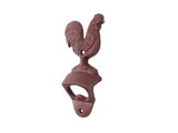 Handcrafted Model Ships K-1458-ww-red Rustic Red Whitewashed Cast Iron Rooster Bottle Opener 6