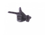 Handcrafted Model Ships k-1472B-cast-iron Cast Iron One Finger Pointing Decorative Metal Wall Hook 3