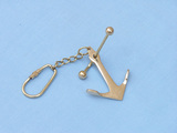 Handcrafted Model Ships K-232 Solid Brass Admiralty Pattern Anchor w/Stock Key Chain 6"