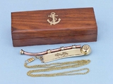 Handcrafted Model Ships K-235 Solid Brass/Copper Bosun Whistle 6