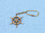 Handcrafted Model Ships K-243A Solid Brass/Copper Ship Wheel Key Chain 5&quot;