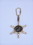 Handcrafted Model Ships K-245 Solid Brass Ship's Wheel Compass Key Chain