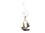 Handcrafted Model Ships K-269-CH-x Chrome Sailboat Christmas Ornament 5"