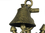 Handcrafted Model Ships K-4004-gold Rustic Gold Cast Iron Wall Mounted Anchor Bell 8"