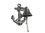 Handcrafted Model Ships K-4004-silver Rustic Silver Cast Iron Wall Mounted Anchor Bell 8"