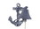 Handcrafted Model Ships K-4004-solid-dark-blue Rustic Dark Blue Cast Iron Wall Mounted Anchor Bell 8"