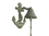 Handcrafted Model Ships K-4004-white Rustic Whitewashed Cast Iron Wall Mounted Anchor Bell 8"