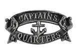 Handcrafted Model Ships K-49005-silver Antique Silver Cast Iron Captains Quarters Sign 8