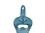 Handcrafted Model Ships K-49010-lightblue Light Blue Whitewashed Cast Iron Wall Mounted Anchor Bottle Opener 3&quot;