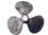Handcrafted Model Ships K-49011-silver-x Antique Silver Cast Iron Propeller Christmas Ornament 4"