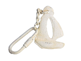 Handcrafted Model Ships K-49015D-AW Antique White Cast Iron Sailboat Key Chain 5