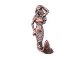 Handcrafted Model Ships K-516-RC Rustic Copper Cast Iron Mermaid Hook 6"