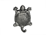 Handcrafted Model Ships K-528-silver Rustic Silver Cast Iron Turtle Hook 6