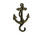 Handcrafted Model Ships K-652-gold Rustic Gold Cast Iron Anchor Hook 5&quot;