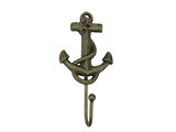 Handcrafted Model Ships K-665-gold Rustic Gold Cast Iron Anchor Hook 7