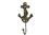 Handcrafted Model Ships K-665-gold Rustic Gold Cast Iron Anchor Hook 7"