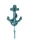 Handcrafted Model Ships K-665-seaworn Seaworn Blue Cast Iron Anchor Hook 7"