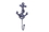 Handcrafted Model Ships K-665-solid-dark-blue Rustic Dark Blue Cast Iron Anchor Hook 7&quot;