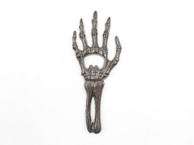 Handcrafted Model Ships K-9016-Hand-Cast-Iron Cast Iron Skeleton Hand Bottle Opener 7"