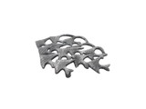 Handcrafted Model Ships K-9035A-silver Rustic Silver Cast Iron School of Fish Kitchen Trivet 6.5