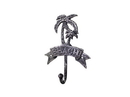 Handcrafted Model Ships K-9048-Silver Rustic Silver Cast Iron Palm Tree Beach Hook 8"