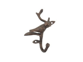 Handcrafted Model Ships K-9050-rc Rustic Copper Cast Iron Decorative Bird Hook 6"