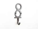 Handcrafted Model Ships K-9055-8-Cast-Iron Cast Iron Number 8 Wall Hook 6