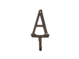 Handcrafted Model Ships K-9056-A-rc Rustic Copper Cast Iron Letter A Alphabet Wall Hook 6