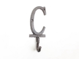 Handcrafted Model Ships K-9056-C-Cast-Iron Cast Iron Letter C Alphabet Wall Hook 6