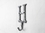 Handcrafted Model Ships K-9056-H-Silver Rustic Silver Cast Iron Letter H Alphabet Wall Hook 6"