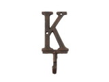Handcrafted Model Ships K-9056-K-rc Rustic Copper Cast Iron Letter K Alphabet Wall Hook 6