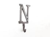 Handcrafted Model Ships K-9056-N-Cast-Iron Cast Iron Letter N Alphabet Wall Hook 6