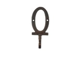 Handcrafted Model Ships K-9056-O-rc Rustic Copper Cast Iron Letter O Alphabet Wall Hook 6