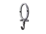 Handcrafted Model Ships K-9056-O-Silver Rustic Silver Cast Iron Letter O Alphabet Wall Hook 6