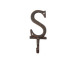 Handcrafted Model Ships K-9056-S-rc Rustic Copper Cast Iron Letter S Alphabet Wall Hook 6